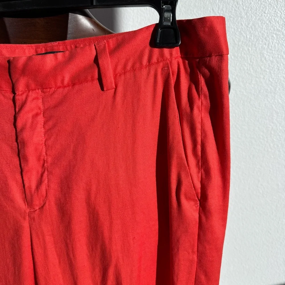 Banana Republic Avery Orange Linen Blend Trousers Women’s 12 Office Summer